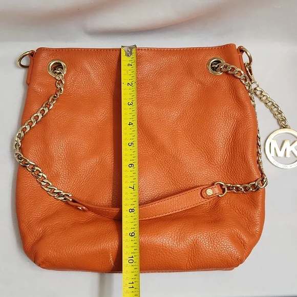 MICHAEL Michael Kors Orange Shoulder Bag with Chain Strap - Picture 12 of 16